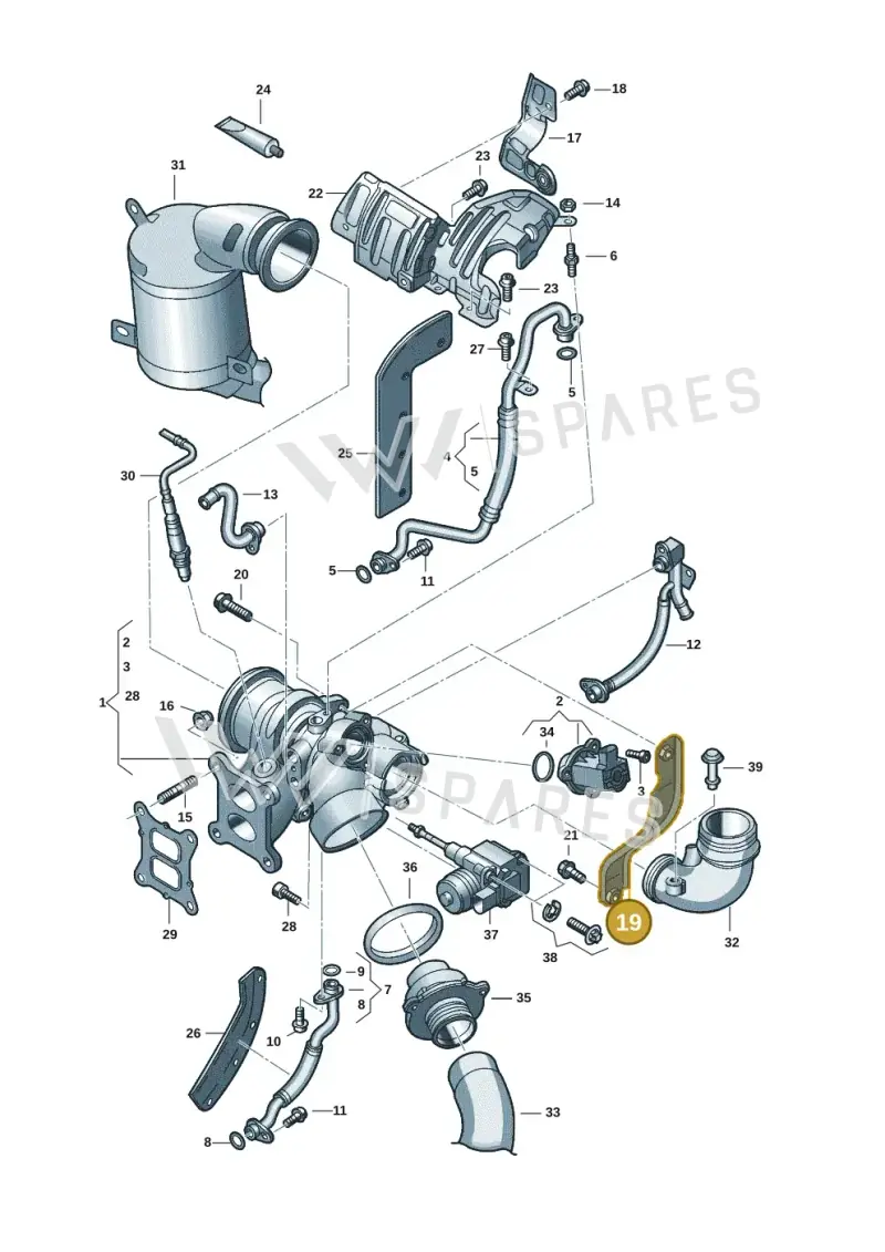 06K145536L — Audi A1 Sportback (2014-2018) diagram 890145641, position 19