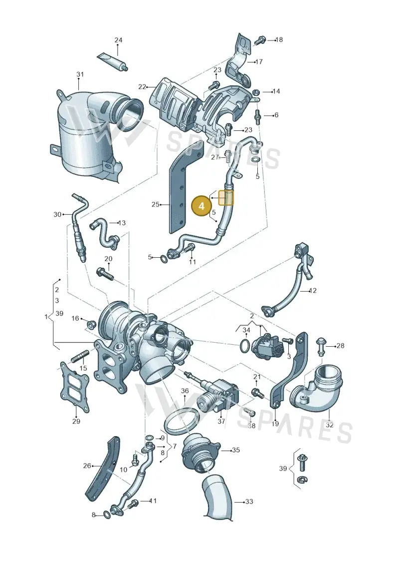 06K145778AS — Audi A3 Sportback (2019-2021) diagram 890145640, position 4