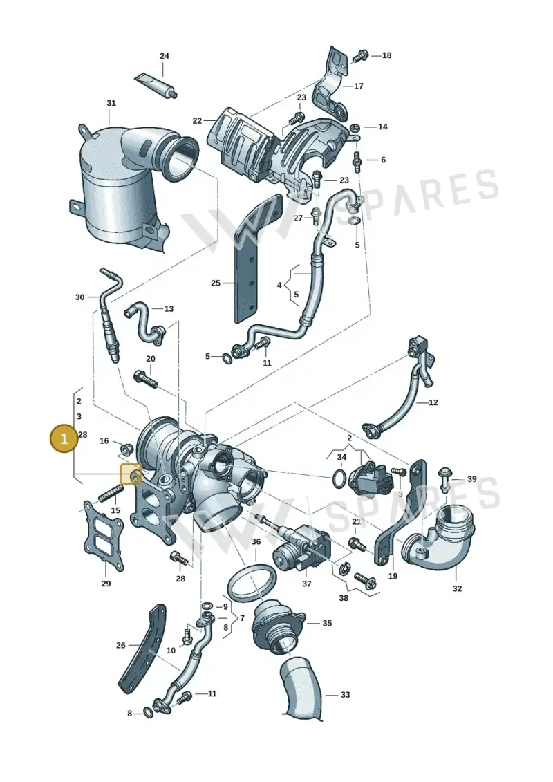 06K145874M — Audi Q3 quattro (2018-2019) diagram 890145641, position 1
