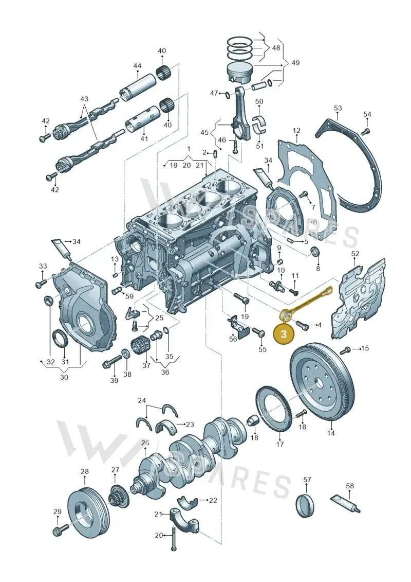 06K905377E — Audi A3 Sportback (2019-2021) diagram 596103014, position 3