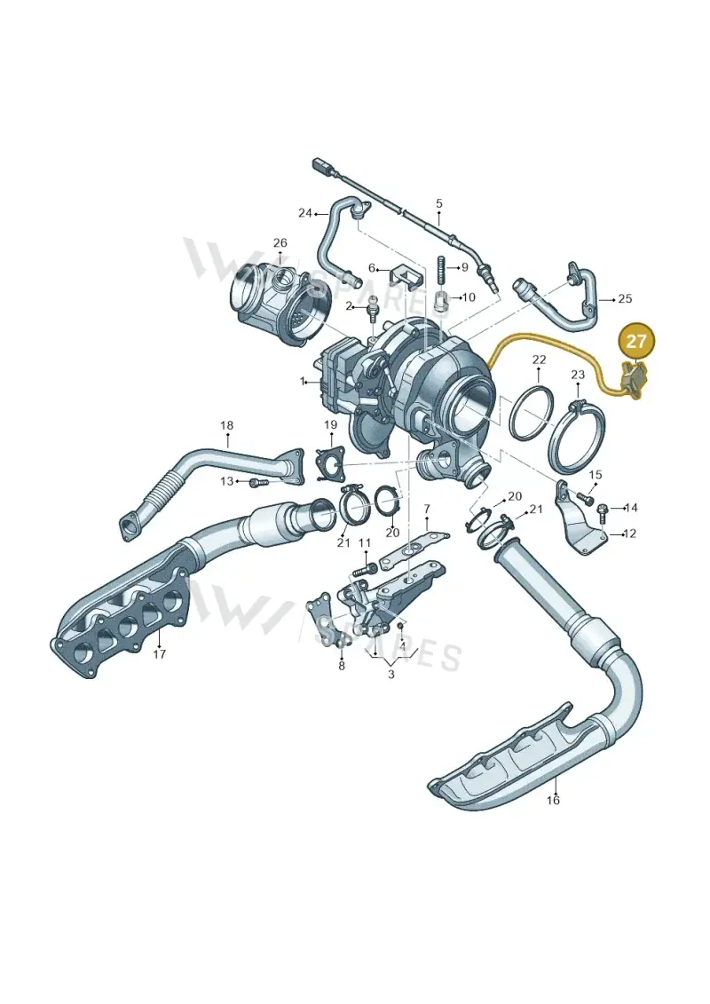 06K906341J — Audi A6 2.0 (2018-) diagram 788145350, position 27