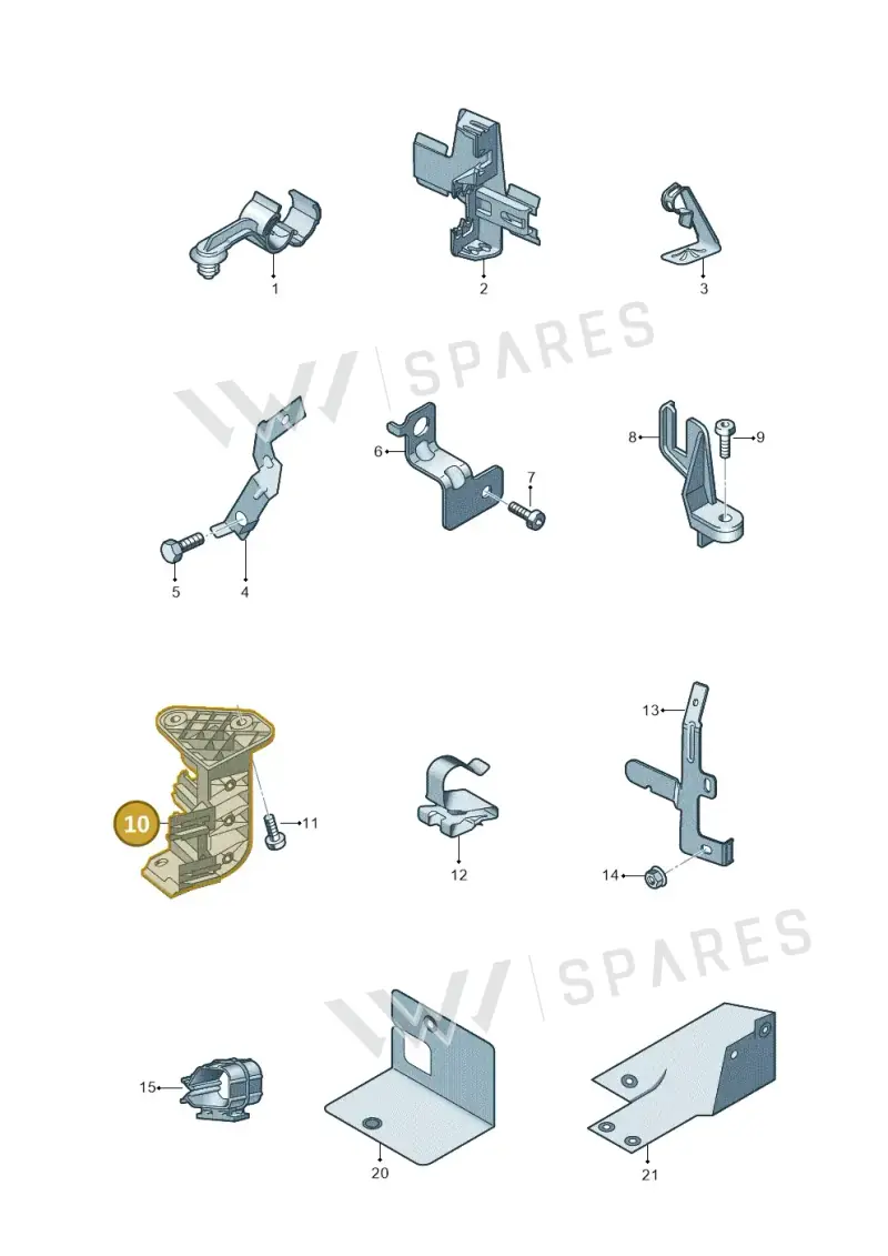 06K971497G — Audi Q2 2.0 TDI (2016-2018) diagram 803971000, position 10