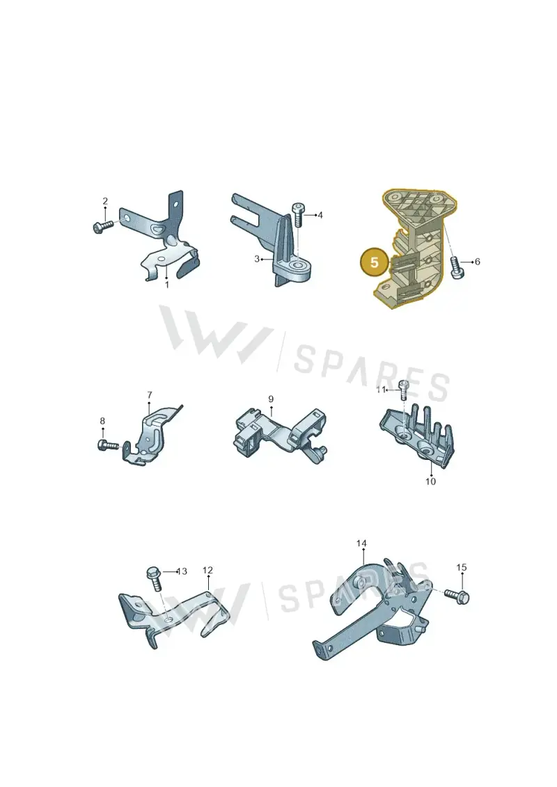 06K971497G — Audi A5 Cabrio 2.0 (2016-2018) diagram 848971000, position 5