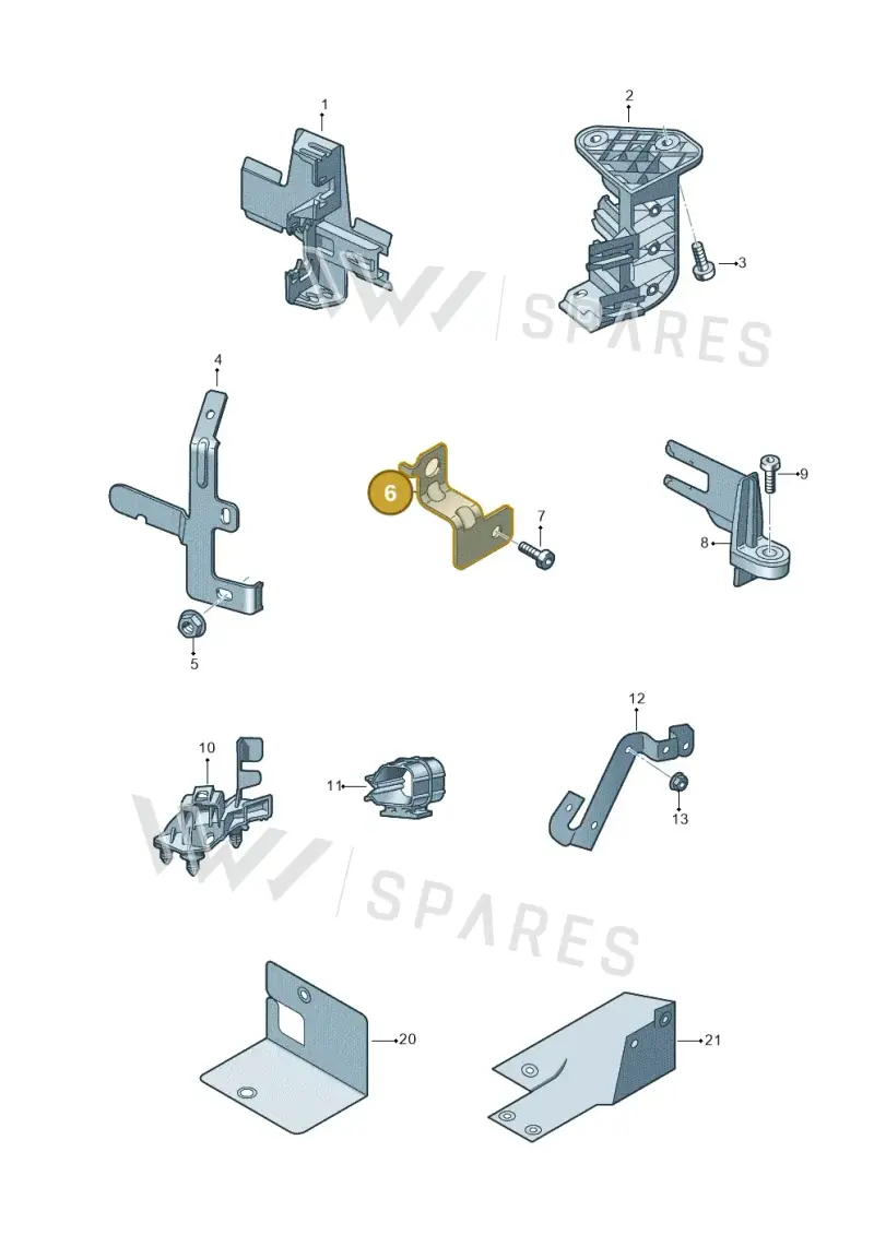 06K971858 — Audi Q3 quattro (2018-2019) diagram 597971000, position 6