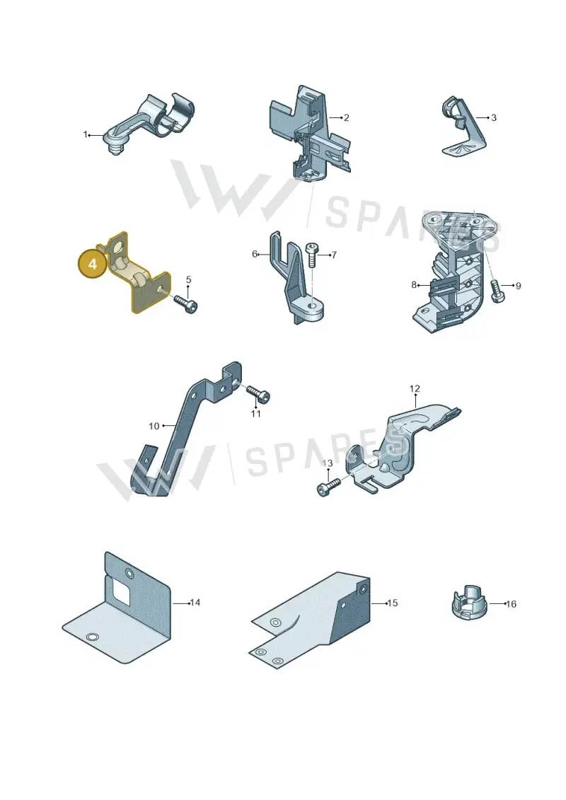 06K971858 — Audi A3 Sportback (2016-2020) diagram 890971000, position 4