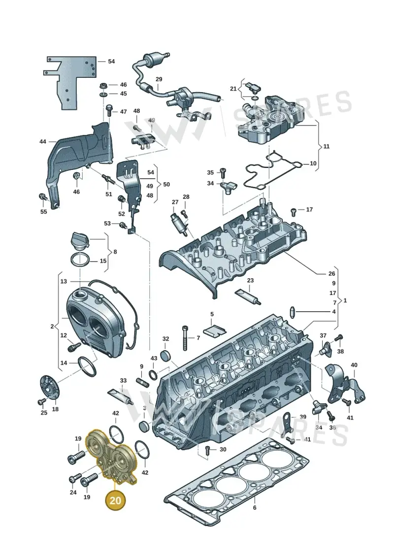 06L103144L — Audi Q3 quattro (2018-2019) diagram 849103036, position 20