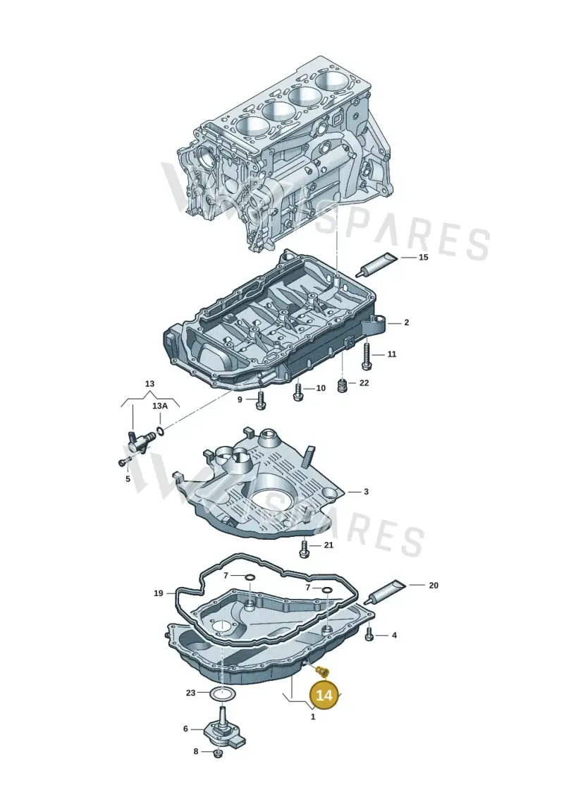 06L103801D — Audi A3 Sportback (2019-2021) diagram 597103022, position 14