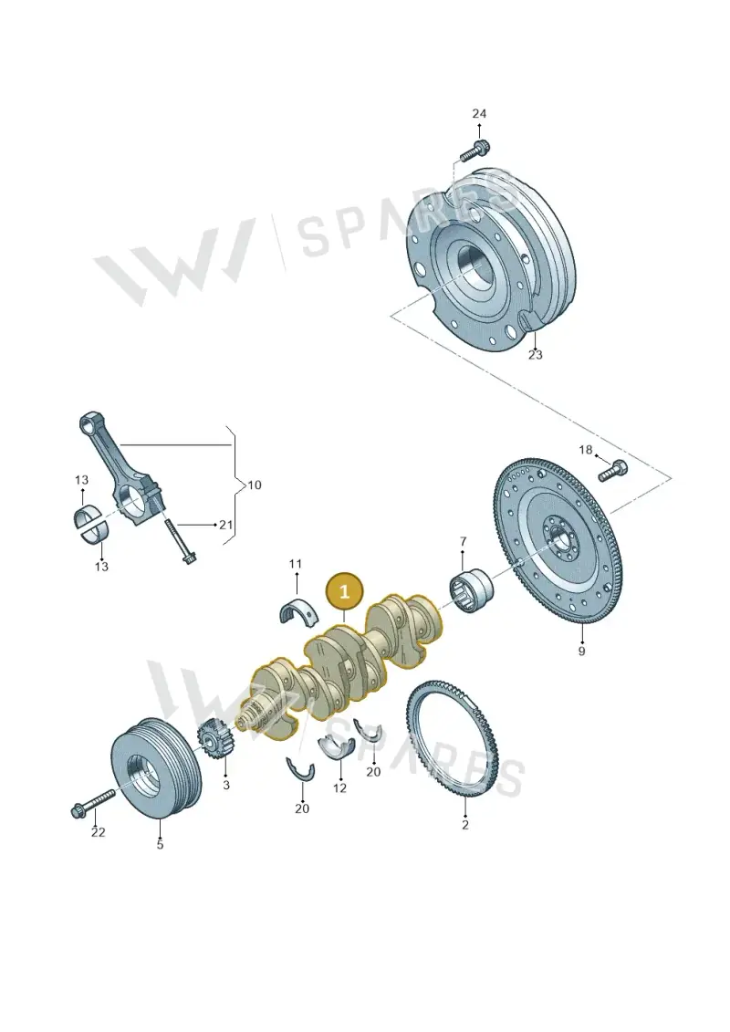 06L105101F — Audi A6 2.0 (2018-) diagram 849105100, position 1