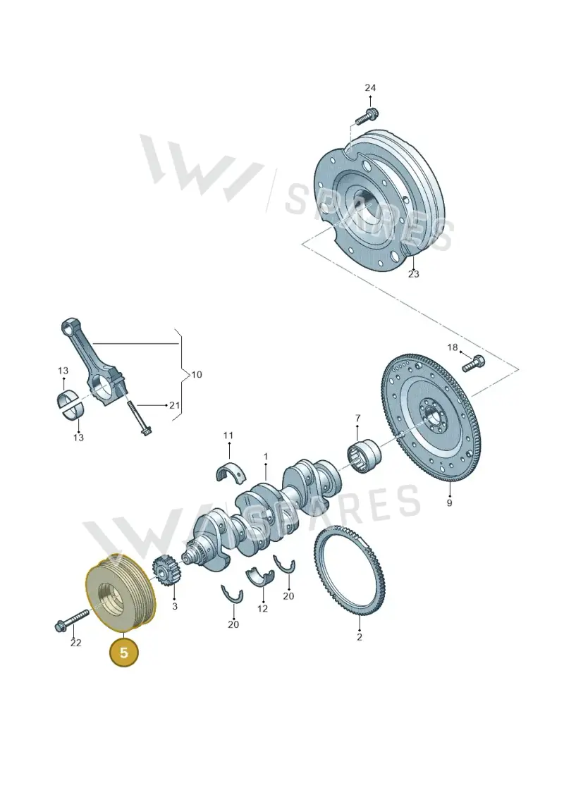 06L105243AS — Audi Q8 (2018-2025) diagram 849105100, position 5