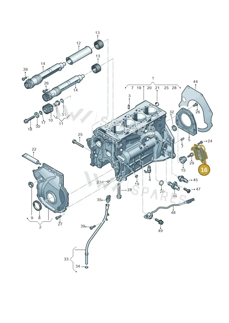 06L109121B — Audi Q5 (2016-2020) diagram 848103120, position 16