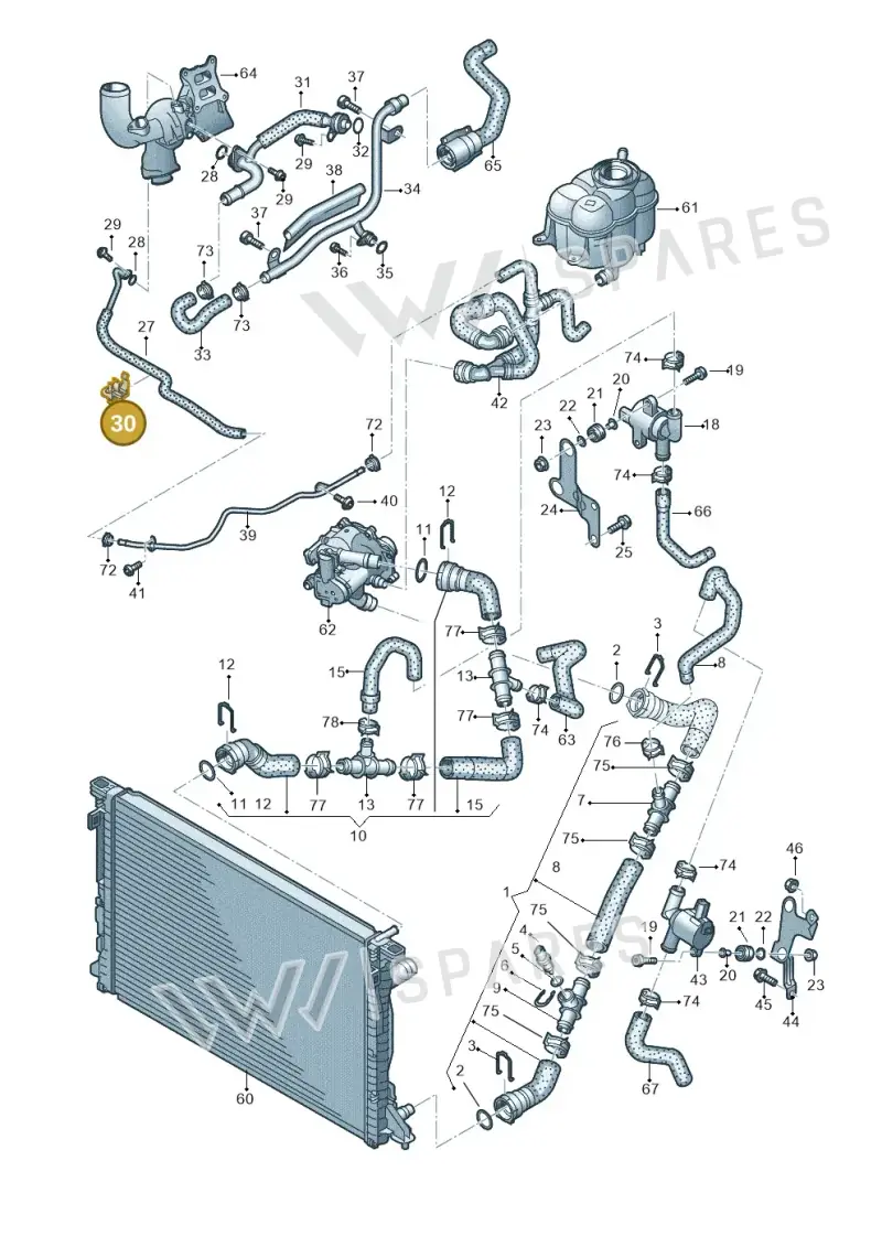 06L115261 — Audi Q8 Quattro 3,0 (2018-) diagram 859121200, position 30