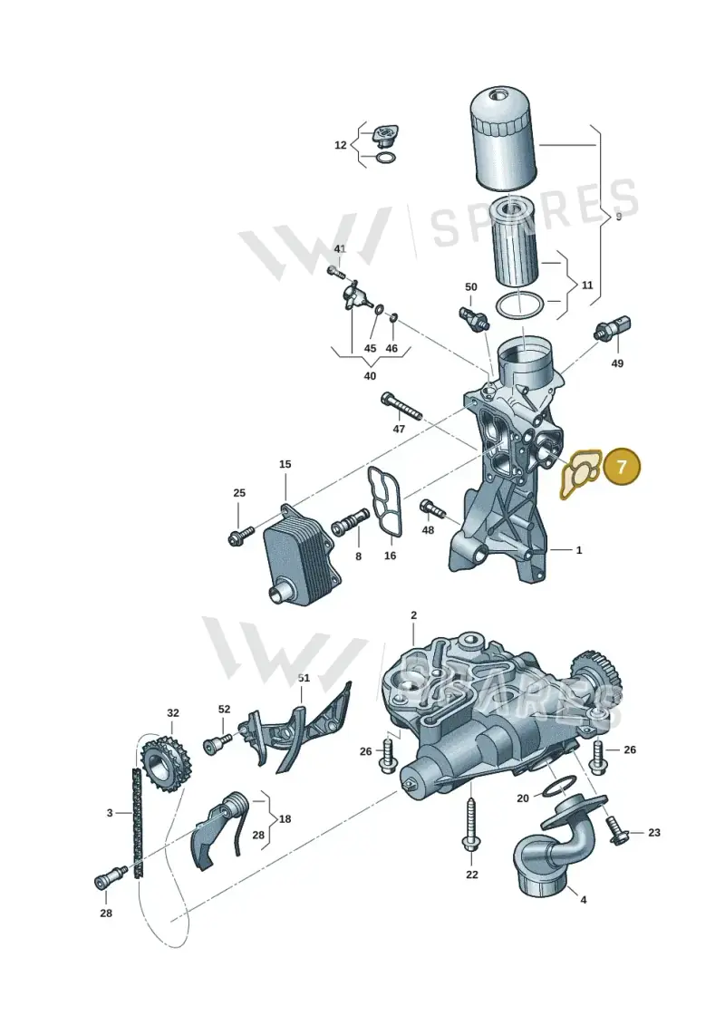 06L115441 — Audi A5 Limo 2.0 (2024-) diagram 849115017, position 7