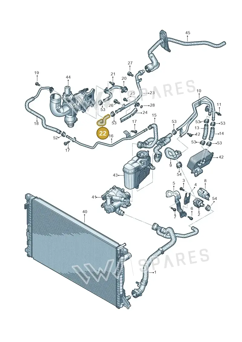 06L121051C — Audi A6 2.0 (2018-) diagram 430121052, position 22