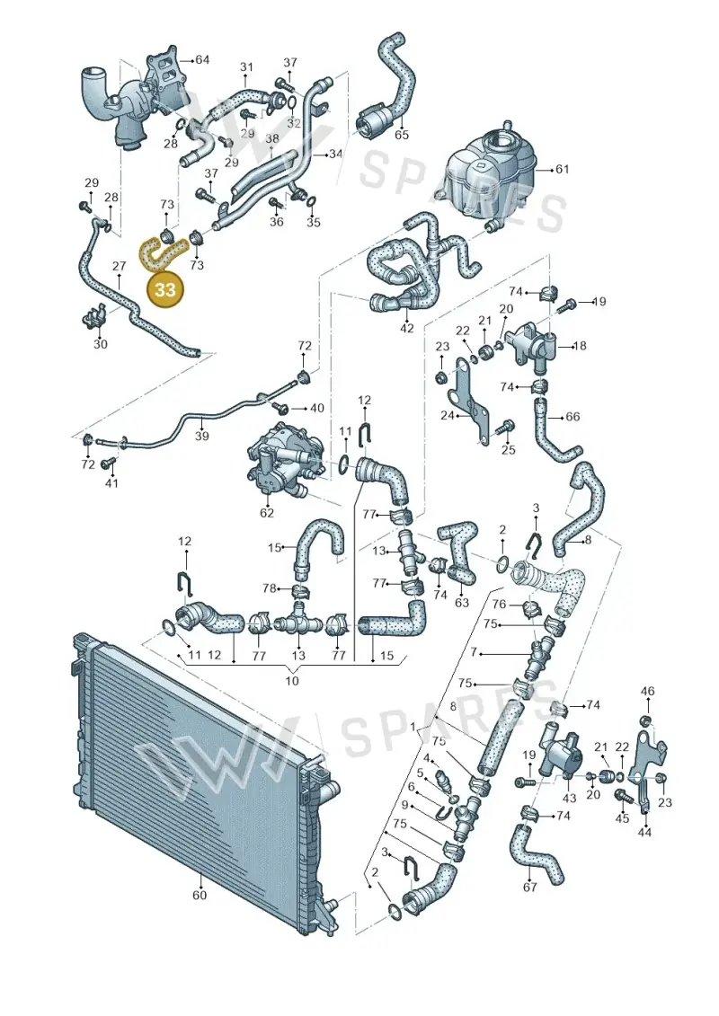 06L121051C — Audi Q8 Quattro 3,0 (2018-) diagram 859121200, position 33