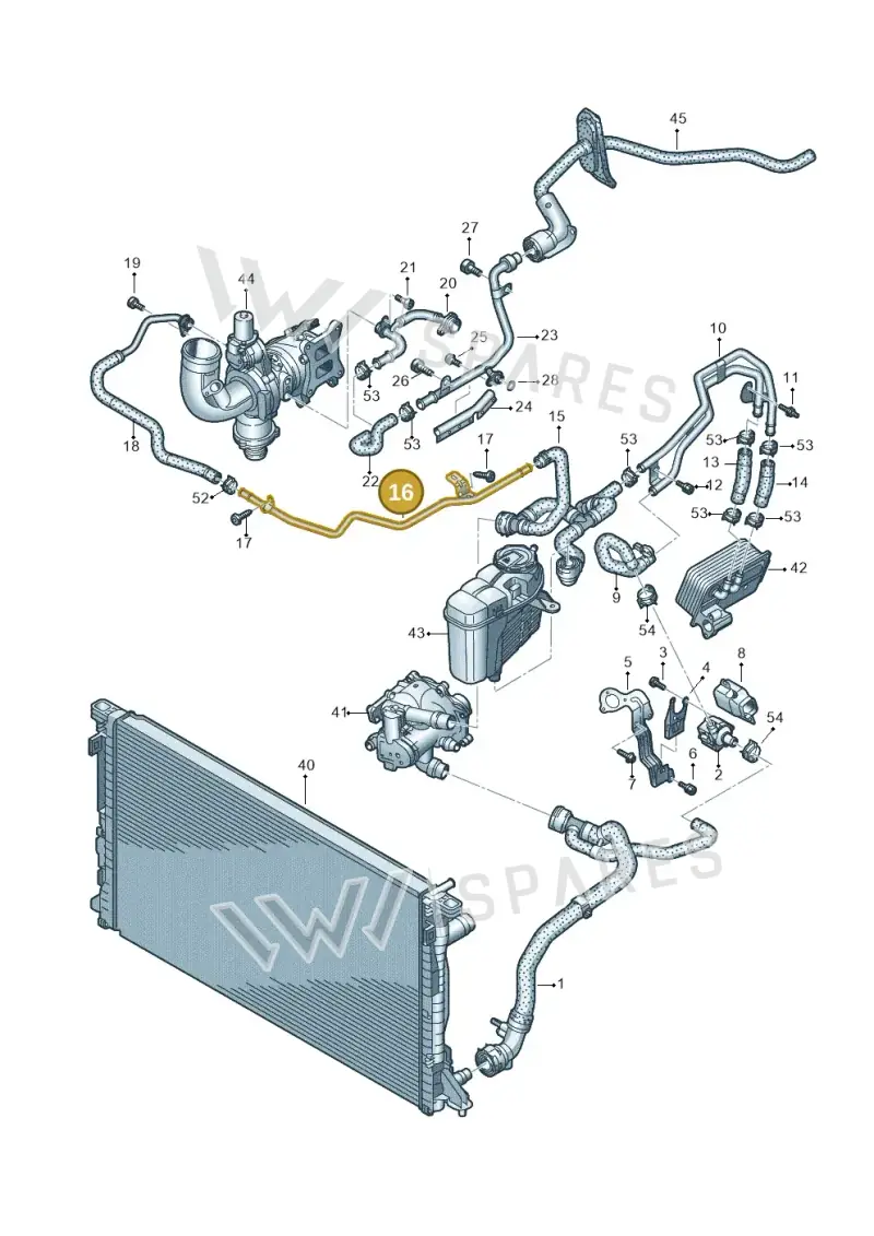 06L121075AJ — Audi A6 2.0 (2018-) diagram 430121052, position 16