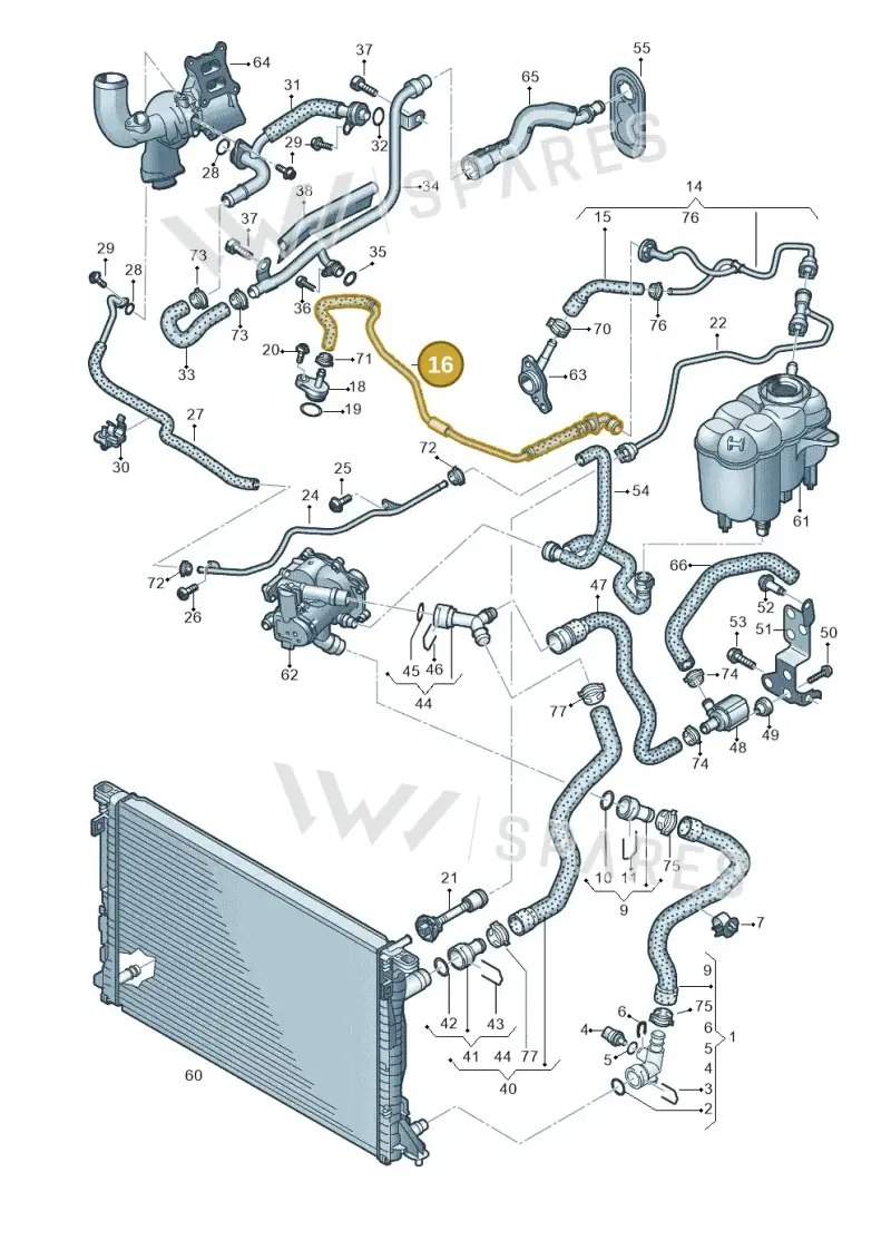 06L121081AF — Audi A5 Sportback (2016-2020) diagram 849121200, position 16