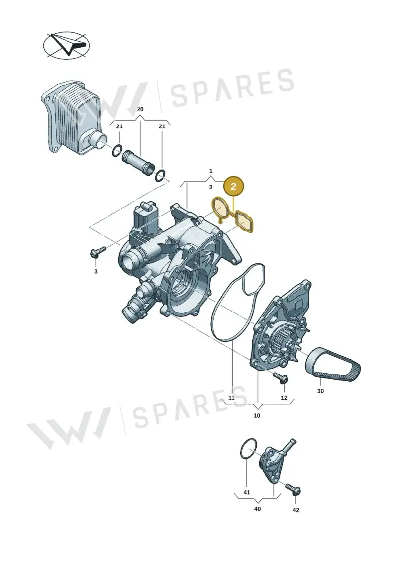 06L121139A — Audi A5 Limo 2.0 (2024-) diagram 06r121000, position 2