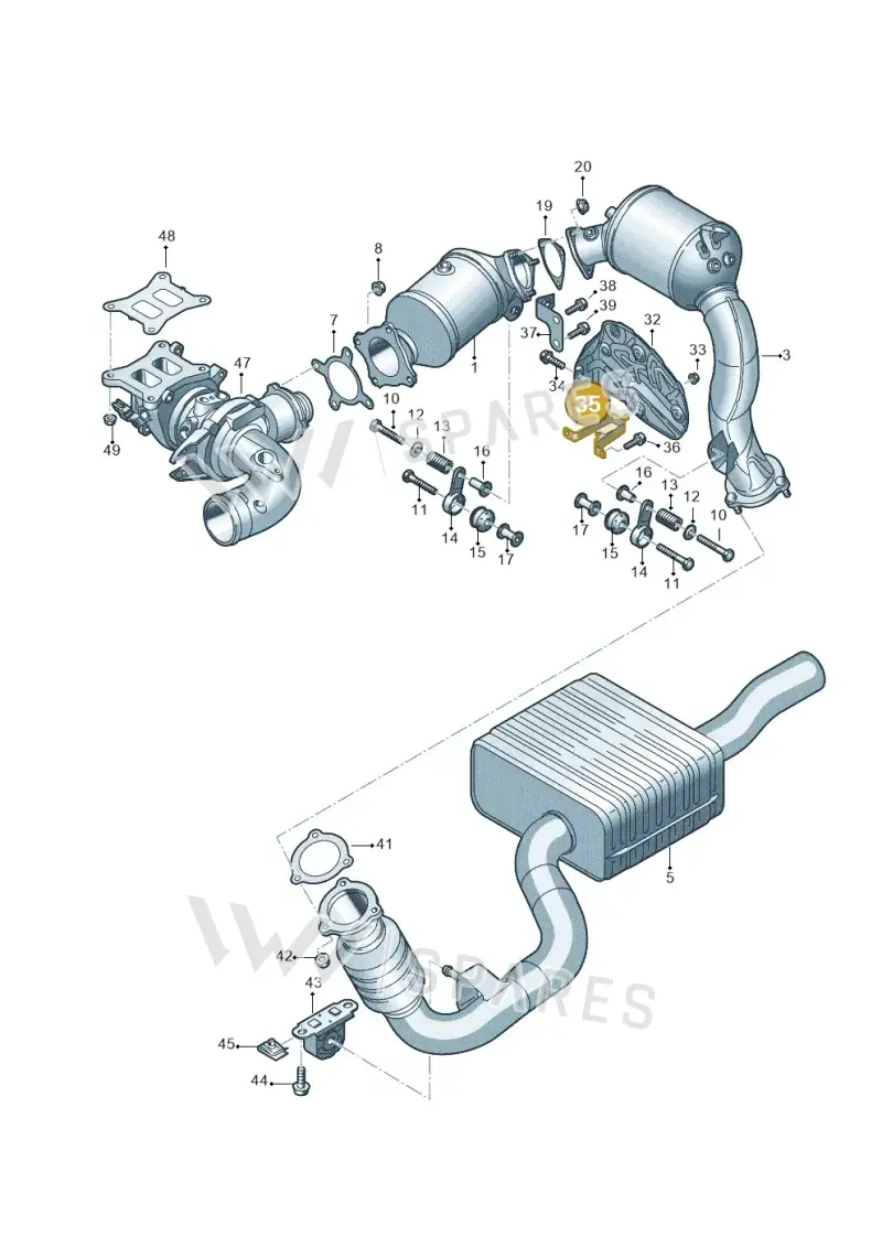 06L121233A — Audi A7 Sportback (2018-2025) diagram 435253380, position 35
