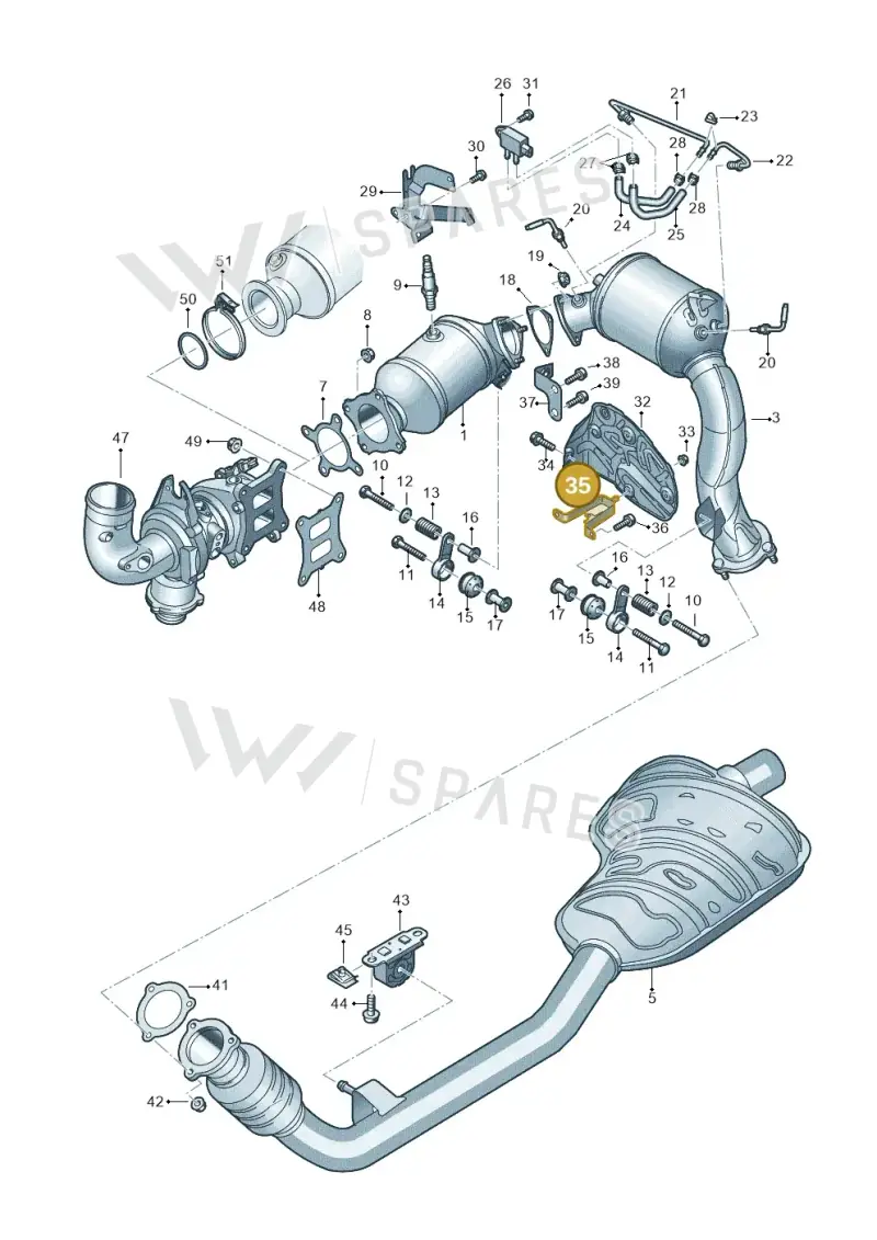 06L121233A — Audi A6 (2018-2025) diagram 896253530, position 35