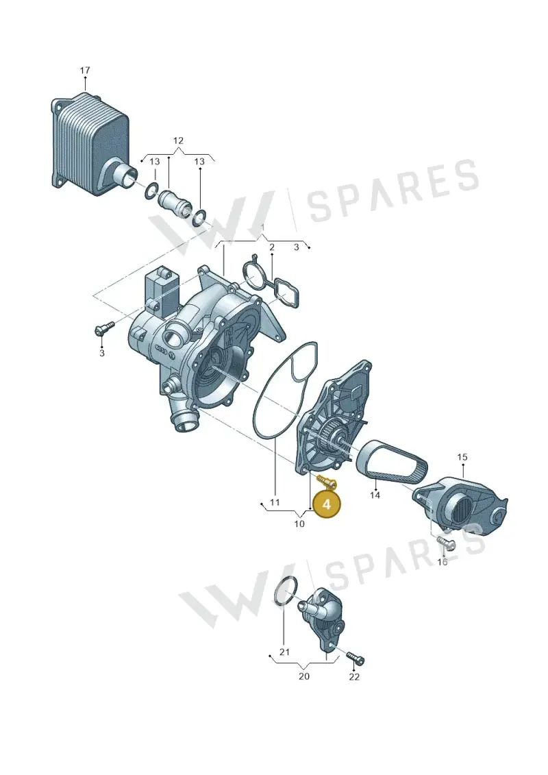 06L121441B — Audi A3 Sportback (2019-2021) diagram 798121050, position 4
