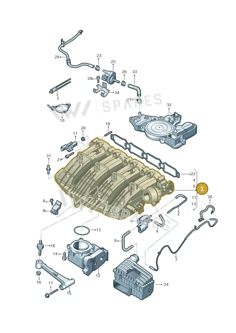 06L133201DH — Audi Q3 quattro (2018-2019) diagram 796133100, position 1