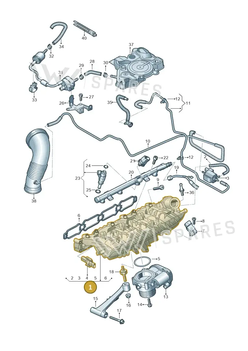 06L133201DN — Audi A5 Sportback (2016-2020) diagram 849133160, position 1