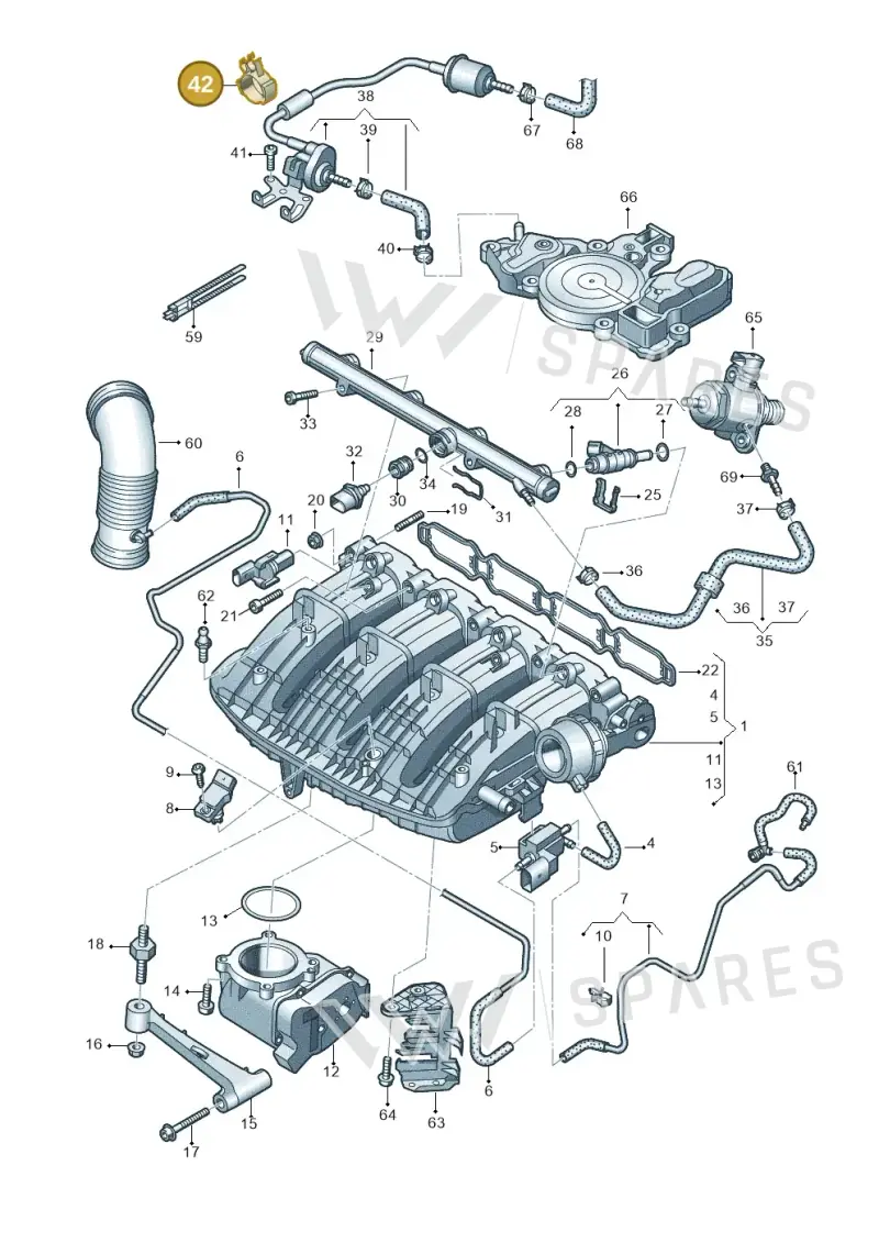 06L133689 — Audi Q5 qu. 2.0 TDI (2012-2017) diagram 724133040, position 42