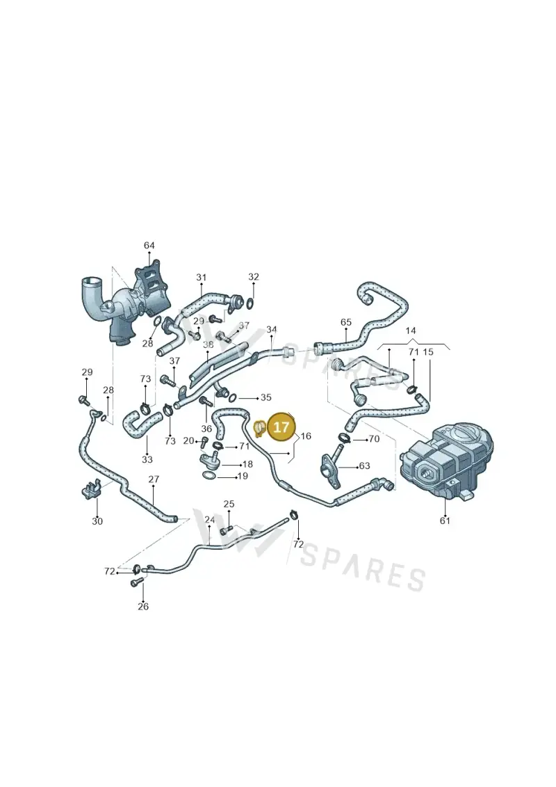 06L133689C — Audi A6 1.8 (2015-2019) diagram 887121310, position 17