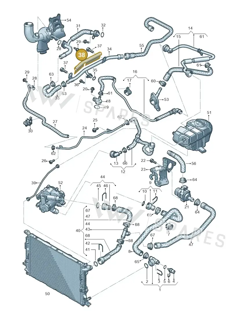 06L133833A — Audi A6 qu. 3.0 tdi (2014-2018) diagram 798121300, position 38