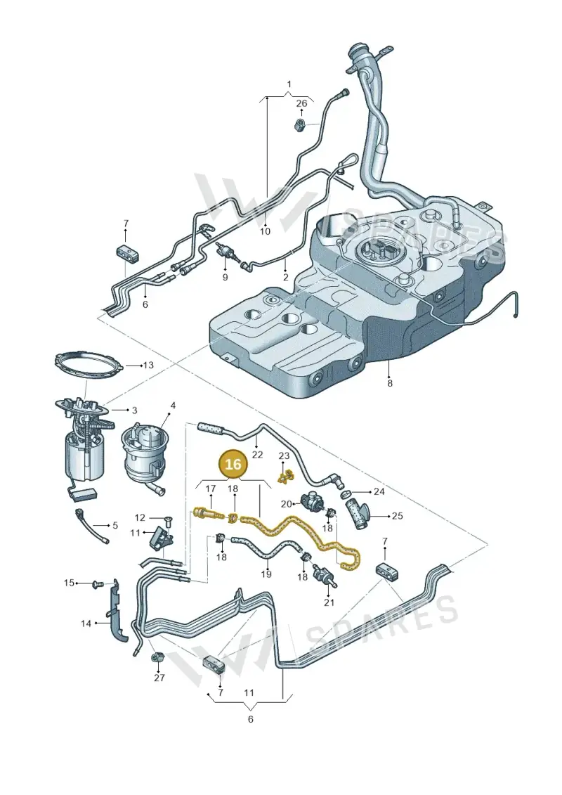 06L133986 — Audi Q5 qu. 2.0 TDI (2012-2017) diagram 647201300, position 16