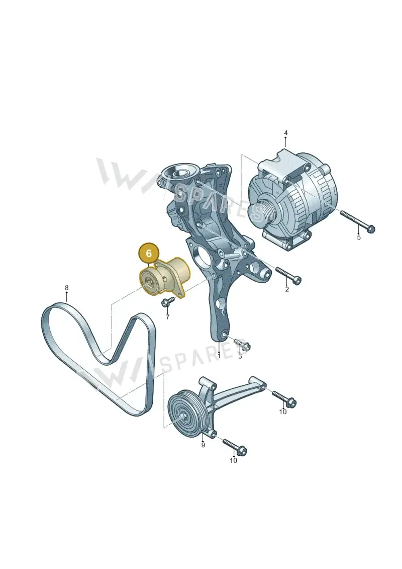 06L903133F — Audi A3 Sportback (2016-2020) diagram 745903350, position 6