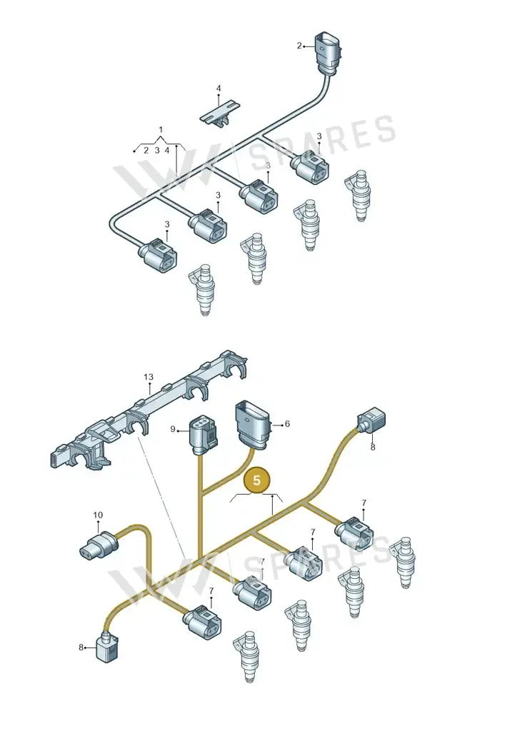 06L971627AB — Audi A3 Sportback (2019-2021) diagram 859971040, position 5