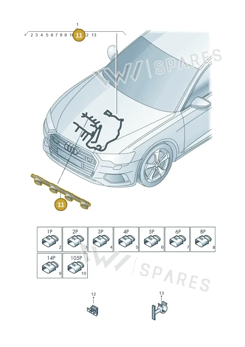 06L971824K — Audi A6 2.0 (2018-) diagram 430971110, position 11
