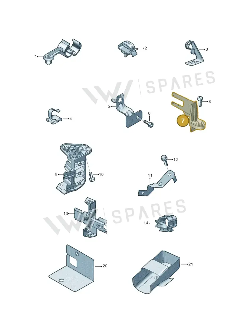 06L971845A — Audi A1 sportback 1.0 (2018-) diagram 592971000, position 7