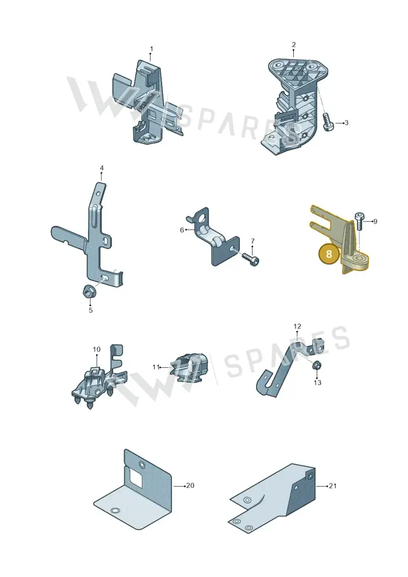 06L971845A — Audi Q3 quattro (2018-2019) diagram 597971000, position 8