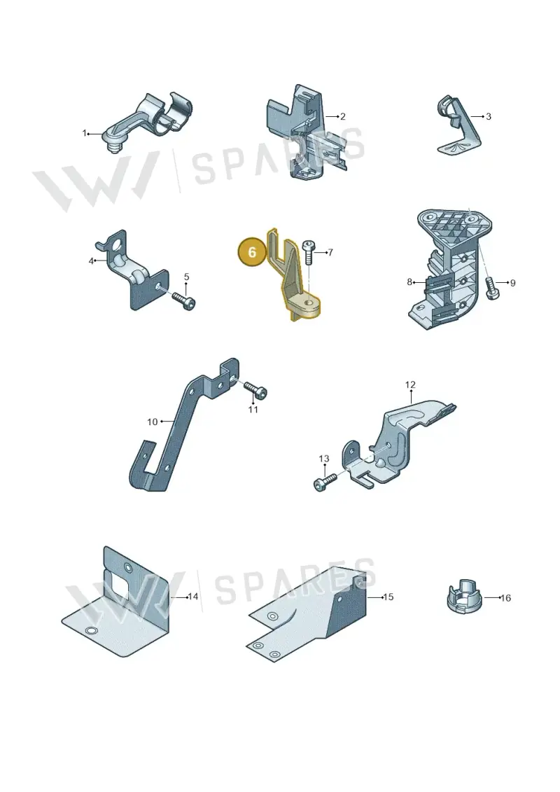 06L971845A — Audi A3 Sportback (2016-2020) diagram 890971000, position 6