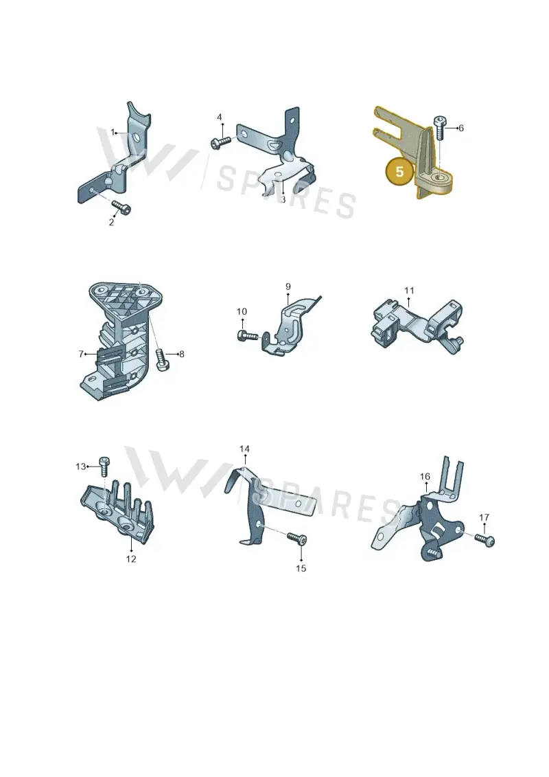 06L971845A — Audi A5 Sportback (2016-2020) diagram 897971000, position 5