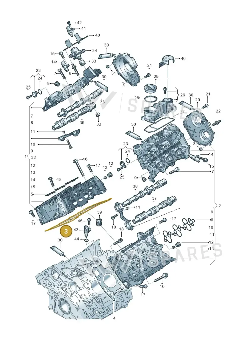 06M103148L — Audi A6 2.0 (2018-) diagram 847103330, position 3