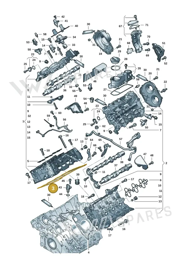 06M103148L — Audi A5 Limo 2.0 (2024-) diagram 849103331, position 3