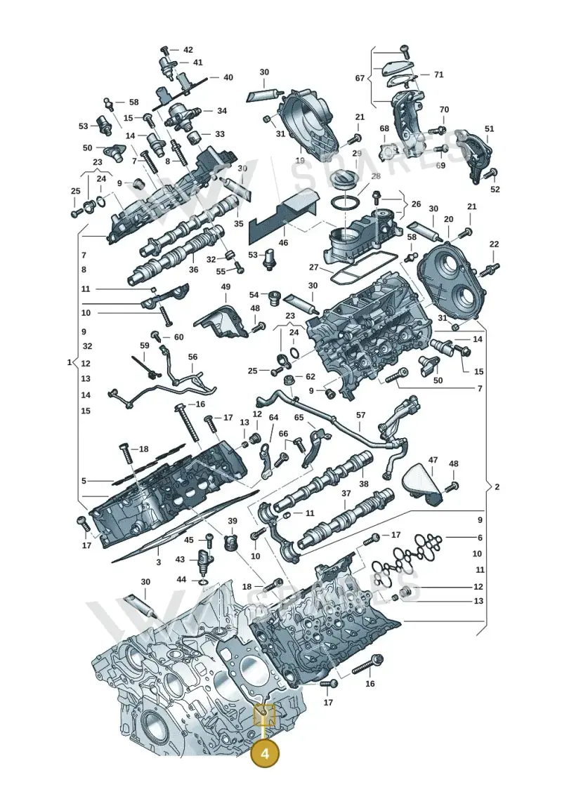 06M103149J — Audi A5 Limo 2.0 (2024-) diagram 849103331, position 4