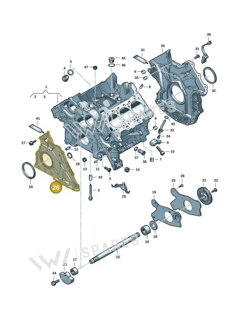06M103153J — Audi Q8 Quattro 3,0 (2018-) diagram 849103183, position 26