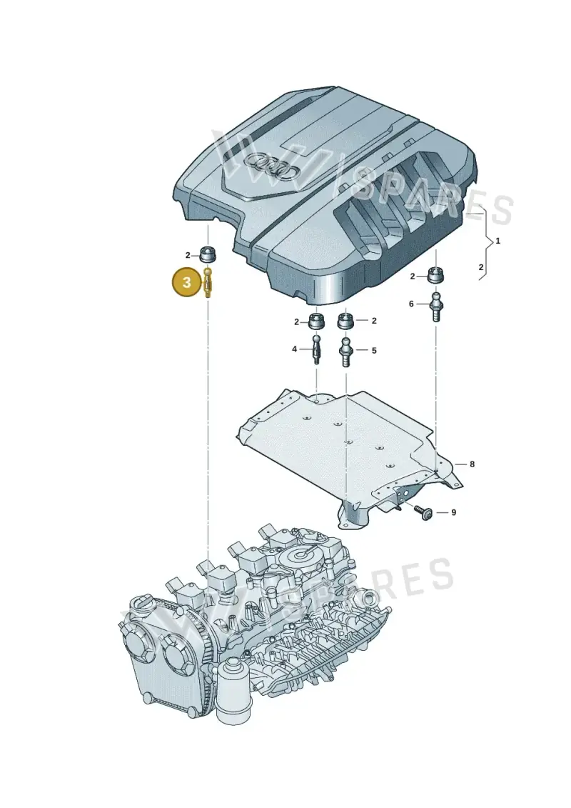 06M103164 — Audi A5 Limo 2.0 (2024-) diagram 8wk103052, position 3