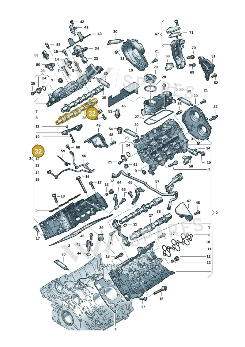 06M103201D — Audi A5 Limo 2.0 (2024-) diagram 849103331, position 32