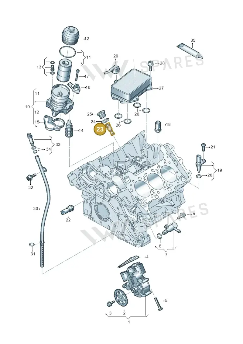 06M103208C — Audi Q8 Quattro 3,0 (2018-) diagram 849115200, position 23