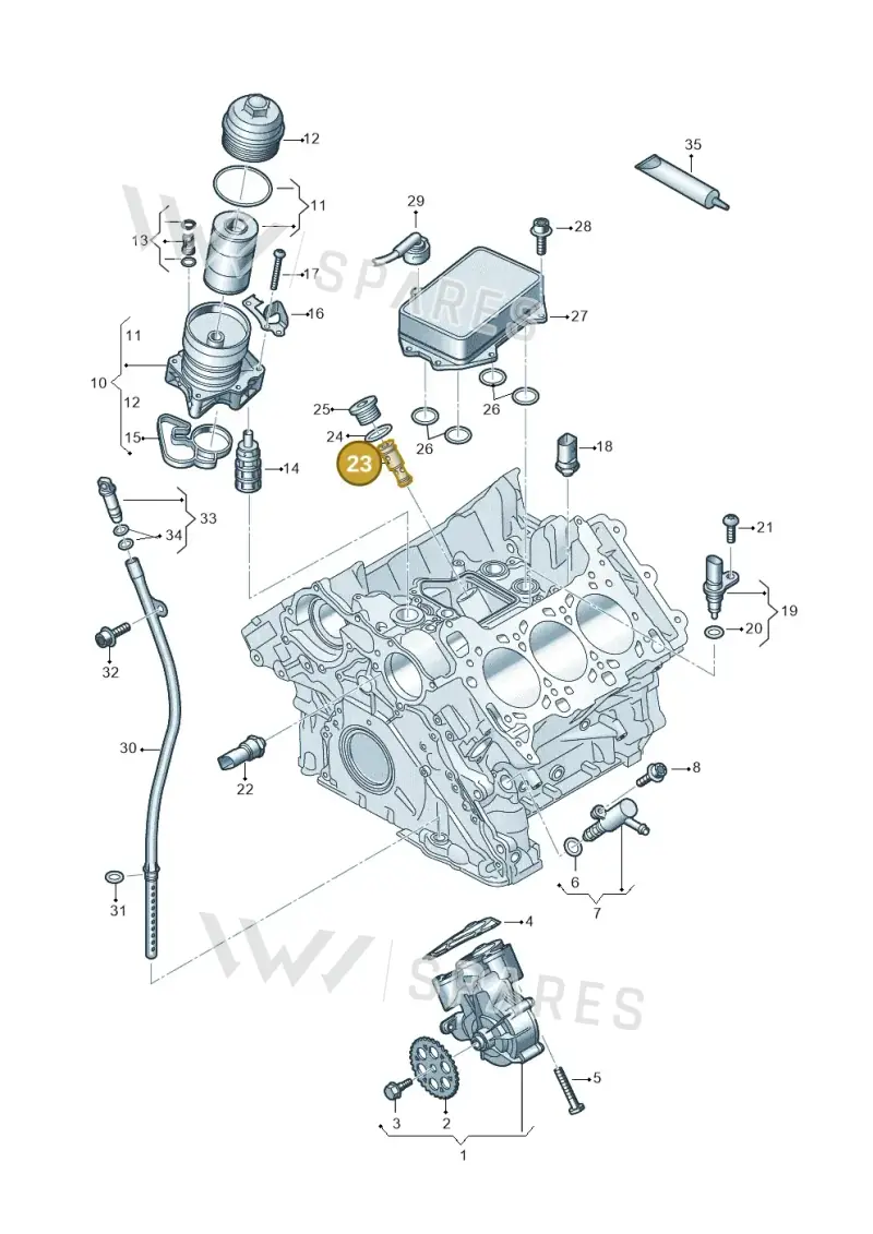 06M103208G — Audi A5 Limousine (2024-2025) diagram 849115200, position 23