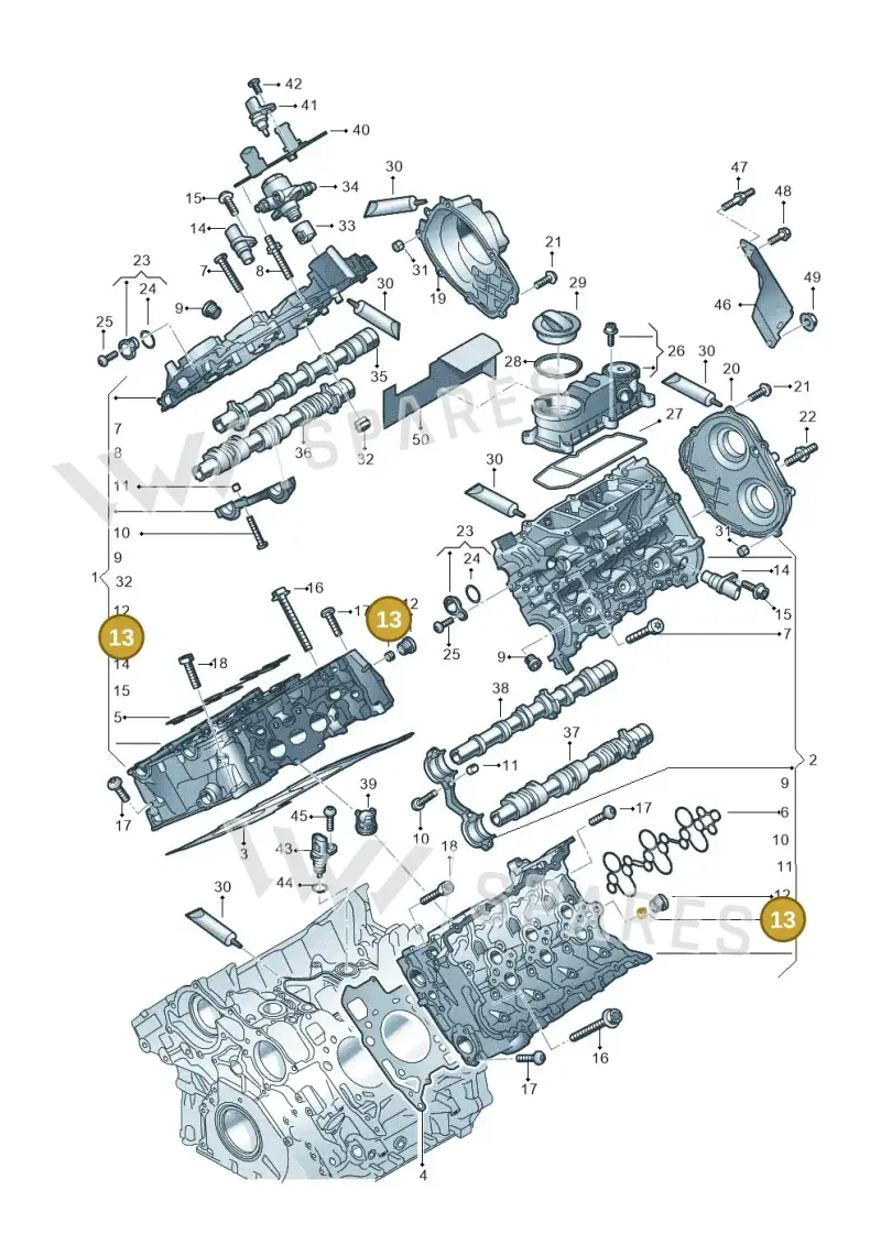 06M103271B — Audi Q8 Quattro 3,0 (2018-) diagram 429103033, position 13