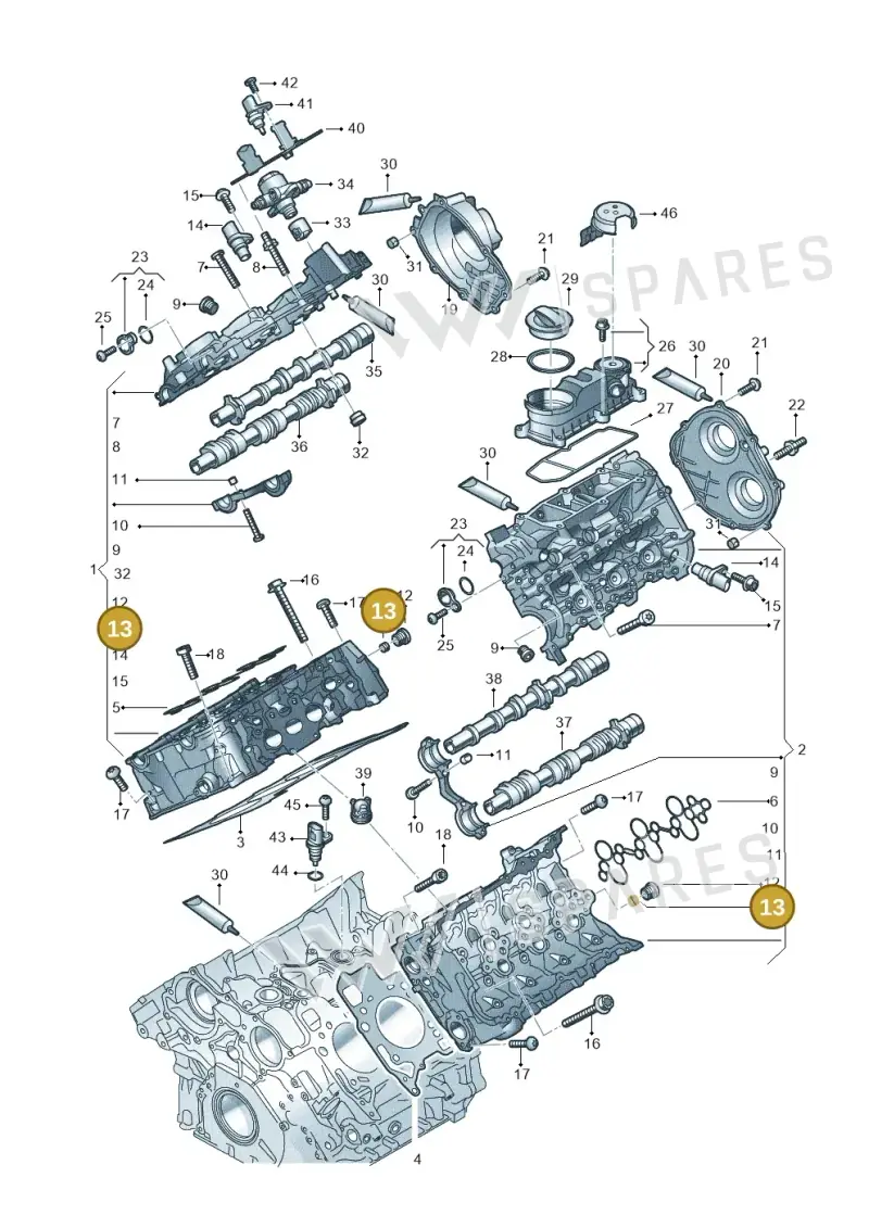 06M103271B — Audi A6 2.0 (2018-) diagram 847103330, position 13