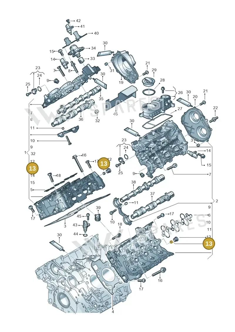 06M103271B — Audi A6 2.0 (2018-) diagram 849103330, position 13