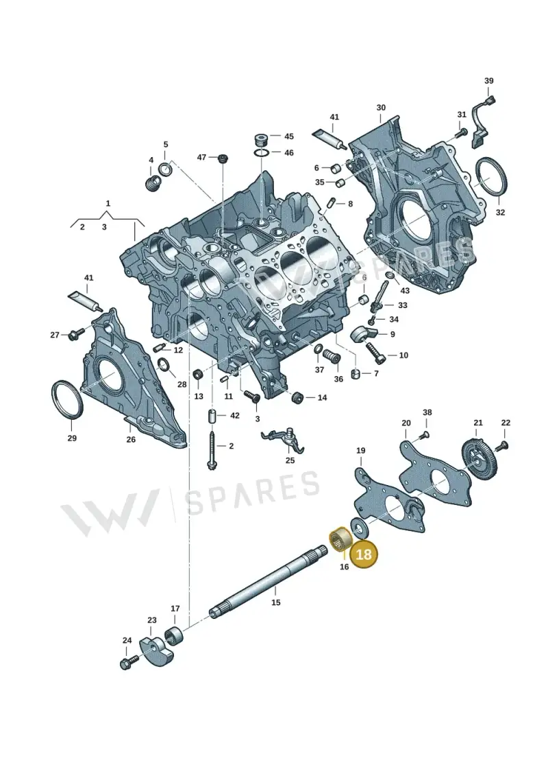 06M103323K — Audi Q8 Quattro 3,0 (2018-) diagram 849103183, position 18