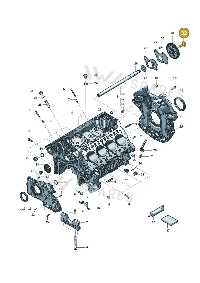 06M103448 — Audi RS6 Avant (2019-) diagram 819103051, position 32